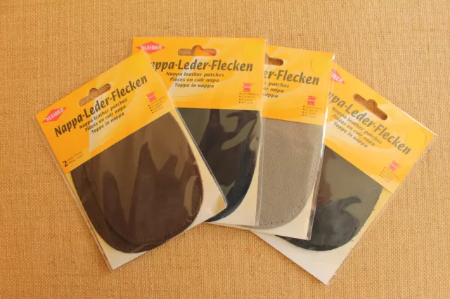 Kleiber Nappa Leather Elbow Patches x 2 Washable - Choice of Colours