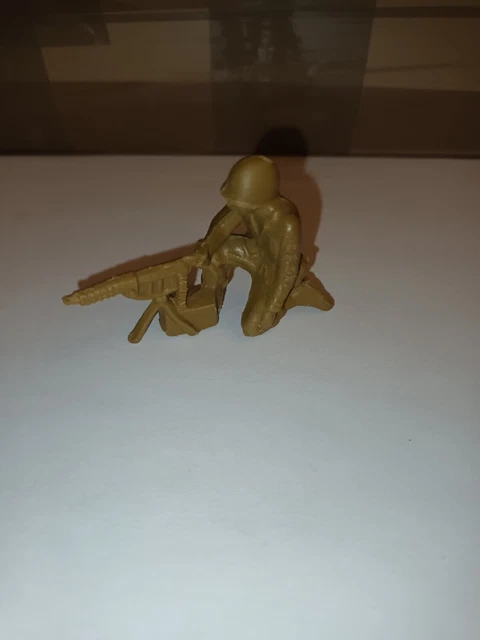 PETIT SOLDAT DC SPAHI MITRAILLEUR BUNKER COMPOSITION Ht 5cmxLg15 BON ÉTAT