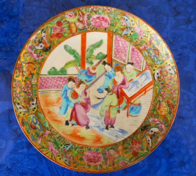 Ancienne Assiette Porcelaine chinoise - CHINE CANTON - Epoque 19ème -