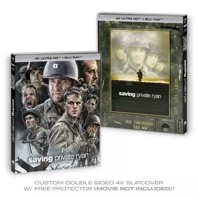 Saving Private Ryan 4K Ultra HD Custom Shout Style 2-Sided Slipcover (No Movie)