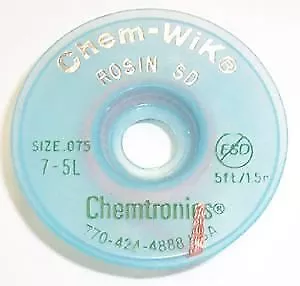 CHEMTRONICS - Chem-Wik Rosin Desoldering Braid Green Label 1,9 mm x 1,5 m