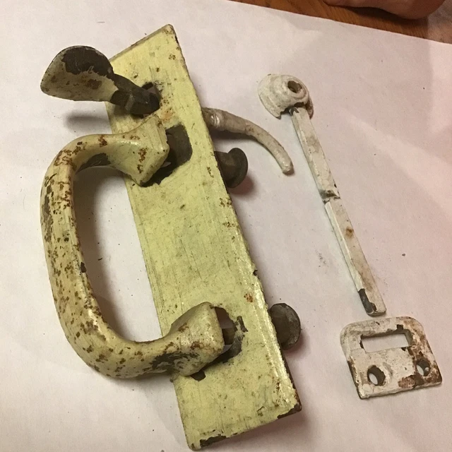 Antique Old Thumb Latch Barn Door  7 1/2” Handle Vintage Rustic Iron Hardware