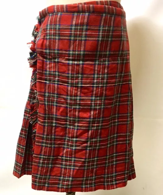 SDL Authentic Scotland Mens Red Tartan  Men's Full Size Kilt Waist 30”