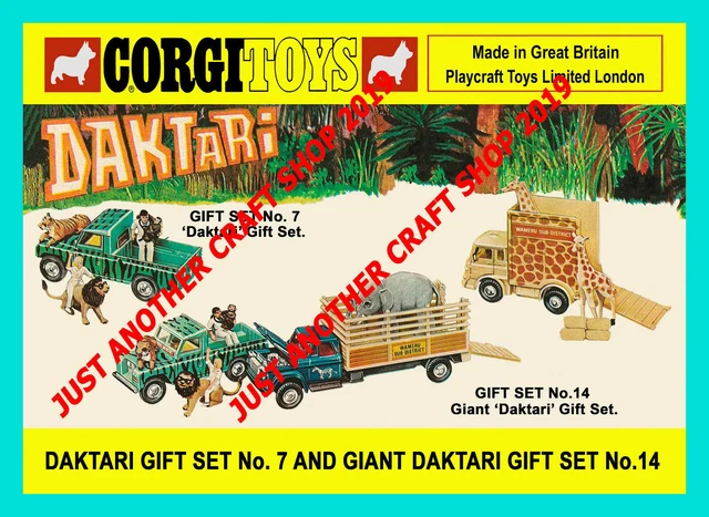 Riproduzione Corgi GS 7 Set Regalo Corgi Daktari Land Rover - Riproduzione In Miniatura GS 7, Perfetto Per Collezionisti Riproduzione Giocattolo Vintage - Foto 8