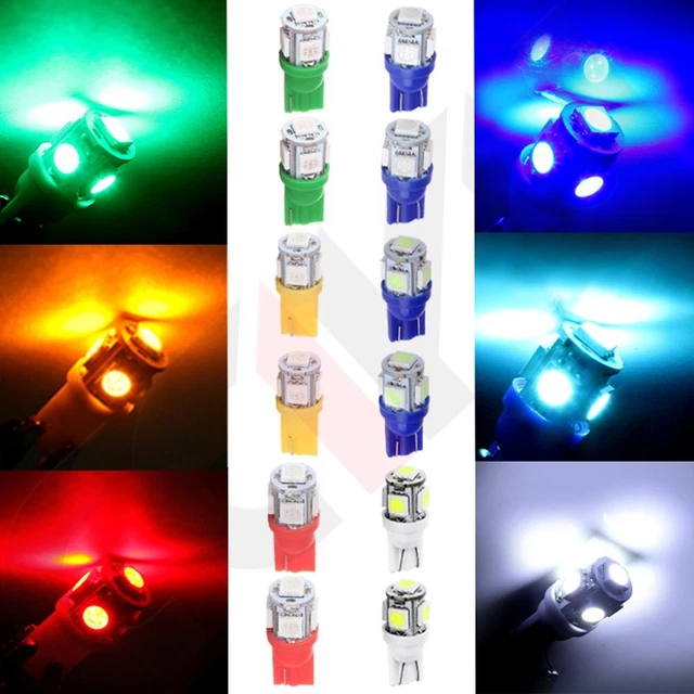 12Pcs 194 168 T10 5-SMD-5050 LED Dashboard Gauge Cluster Light Bulbs For Ford
