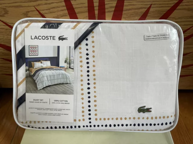 Lacoste 100% Cotton Twin/Twin XL Duvet Set