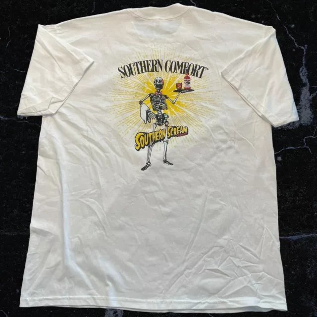 2000s Southern Comfort Whiskey Vintage White T-Shirt Gildan XL Rare NWOT