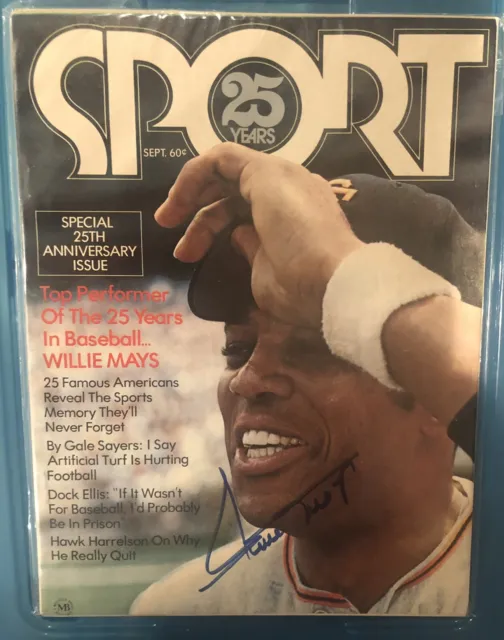 Willie Mays Signed  Sport Magazine Giants Auto Baseball