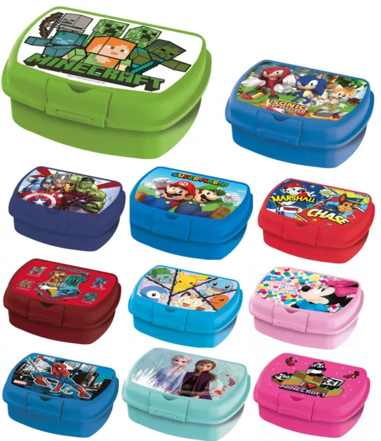 Niños Fiambrera Pan de Caja Lonchera Disney Marvel Minnie Frozen Minecraft