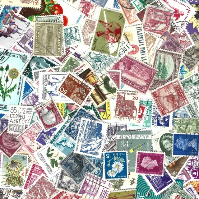 200 All Different Mint/Used Worldwide - Off Paper - Free Shipping!!!