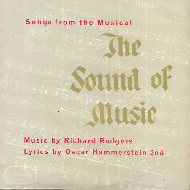 Embassy Songs From The Musical The Sound Of Music UK 45 7" EP +Picture Sleeve