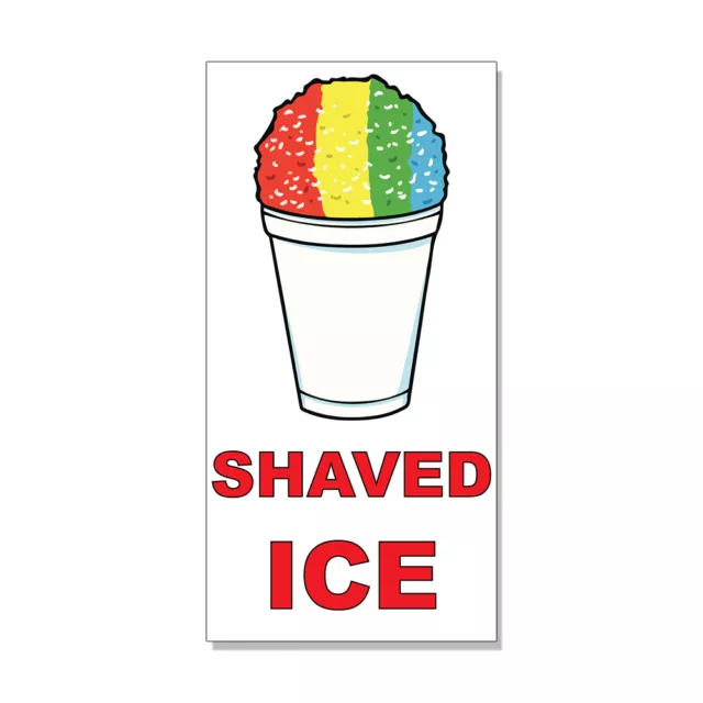 Shaved Ice Red Food Bar Restaurant Food Truck  DECAL STICKER Retail Store Sign