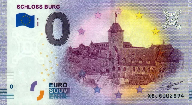 Null Euro Schein - 0 Euro Schein - Schloss Burg 2020-11