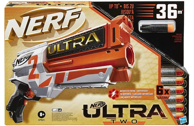 Nerf Ultra Dorado Blaster Con 12 Dardos | Edición Especial, Cilindro De 6 Ráfagas