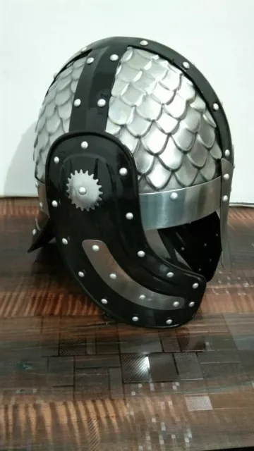 Steel Viking Vendel Medieval Helmet With Chainmail Hand Forged SCA/ Larp Helmet 3