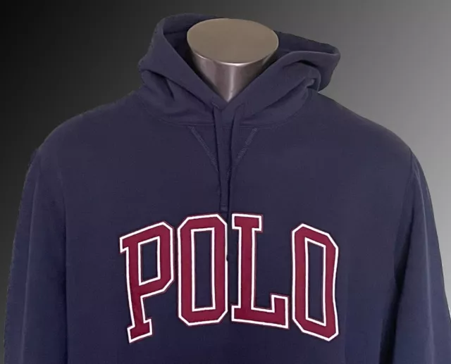 Polo Ralph Lauren Logo “Polo” 67 Blue Fleece Hoodie Men's Size XL and XXL