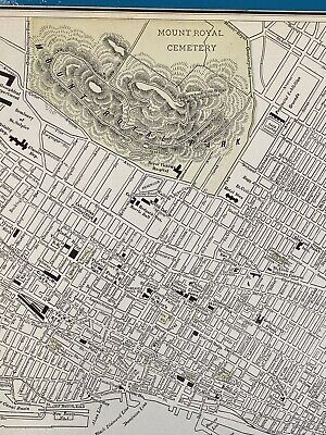 1897 City Map MONTREAL ~ Historical ~ Reverse TORONTO  13.75" x 11" 2