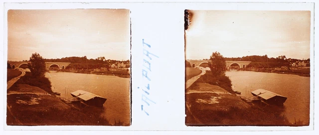 FRANCE Trilport c1930 Photo Stereo Glass Plate Vintage V15L33n4 2