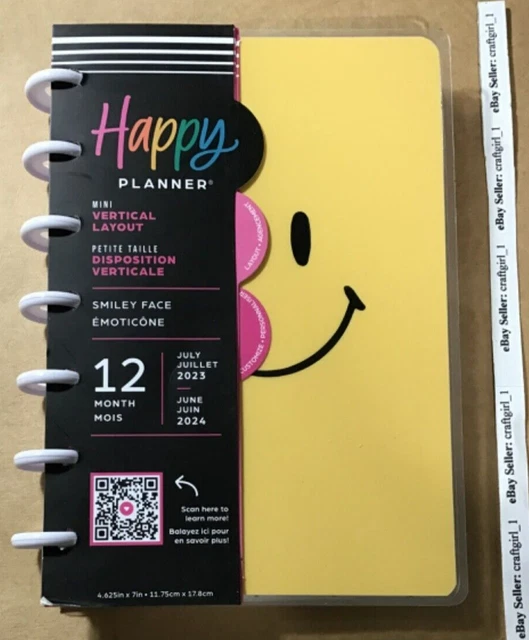 NEW HAPPY PLANNER 20232024 SMILEY FACE Classic VERTICAL Layout 18