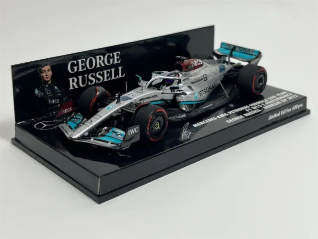 George Russell #63 Mercedes F1 Team Bahrain GP 2022 1:43 Minichamps 417220163