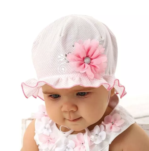 Marika Baby Mädchen Frühling Mütze Sommerhut Sommermütze Kindermütze Rosa Neu