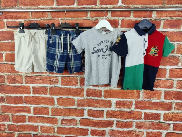 Baby Boys Bundle Age 12-18 Months Next H&M Summer Shorts Polo T-Shirt Set 86Cm