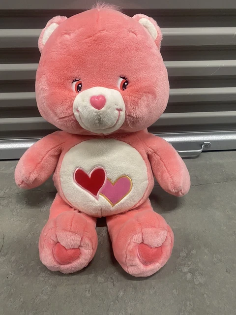 LARGE JUMBO Care Bears PINK LOVE-A-LOT BEAR 26" Plush STUFFED ANIMAL TOY 2002