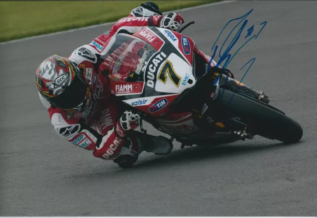 Chaz DAVIES SIGNED DUCATI Autograph Photo AFTAL RD COA WSB Donnington Park