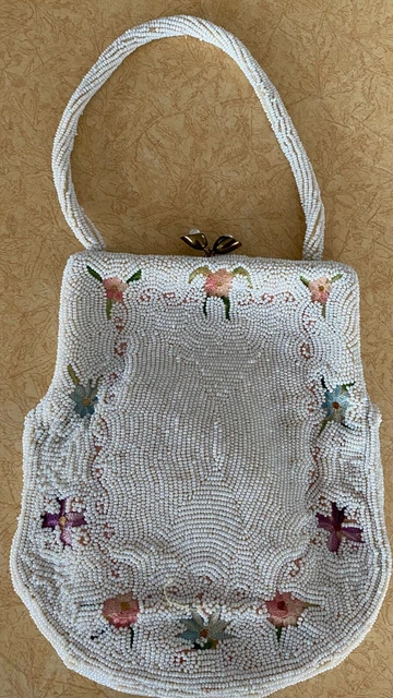 Rosenfeld Women's White Mother of Pearl Handbag with Floral Designs from Belgium Rosenfeld Women's White Mother of Pearl Handbag with Floral Designs from Belgium