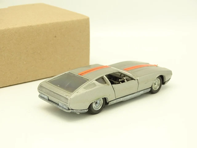 Jaguar Pirana Bertone 1/43 - Modèle Réduit Vintage Politoys 1968 - Jaune - Avec Boîte D'origine
