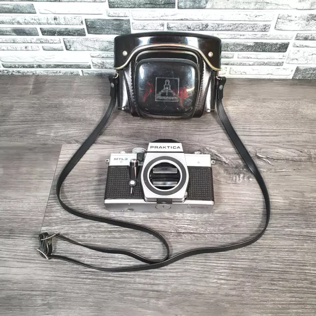Vintage Praktica MTL3 35mm SLR Film Camera Body Only + Case Untested