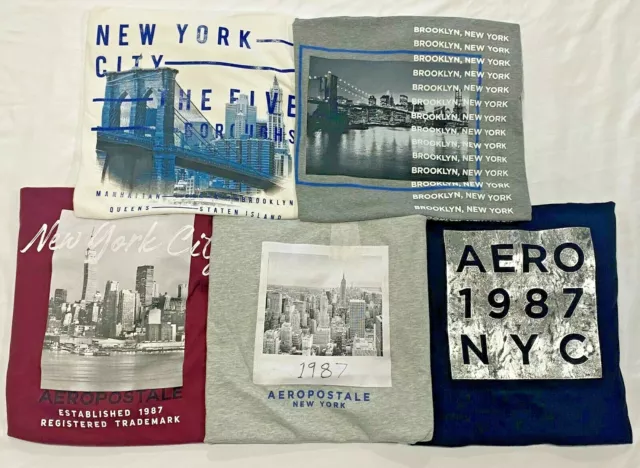 Aeropostale Mens City Views T-Shirts/Short Sleeve Sizes (M/L/Xl/Xxl/3Xl)