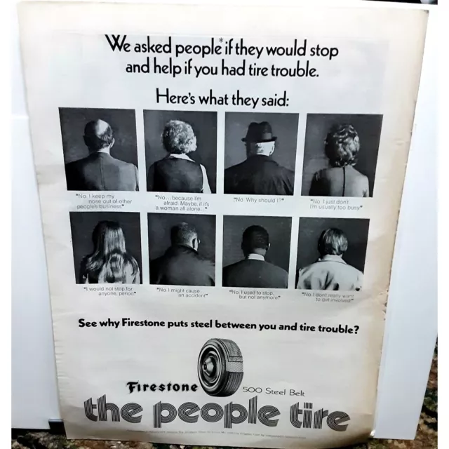 Firestone The People Tire and ITT Mechanics School 1972 Print Ad