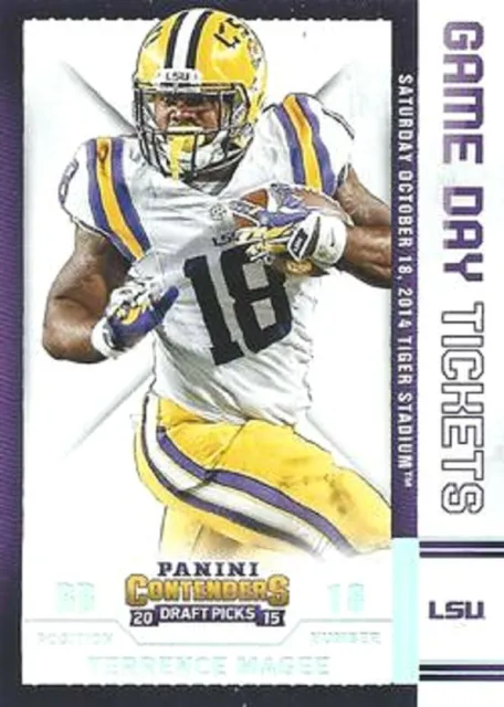 2015 Panini Contenders Draft Picks Game Day Tickets 94 Terrence Magee LSU Ravens