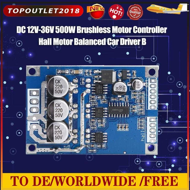 Brushless Controller 500W No Hall Motor Balancing Car Driver Control Board
