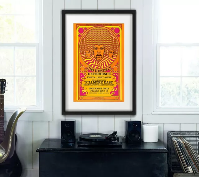 Jimi Hendrix Experience Psychedelic - High Quality Premium Poster Print