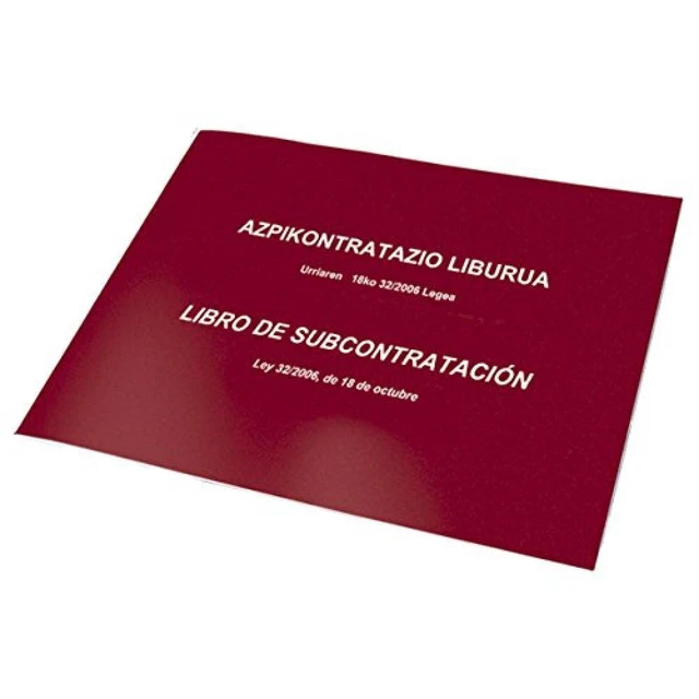 Dohe 9992 - Libro di subappalto Euskera e Castellano - NUOVO