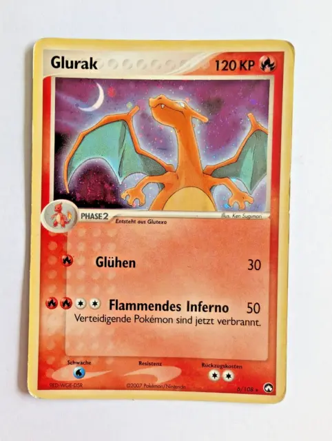 Pokemon Karte Glurak / Charizard Holo 6/108 EX Power Keepers Deutsch