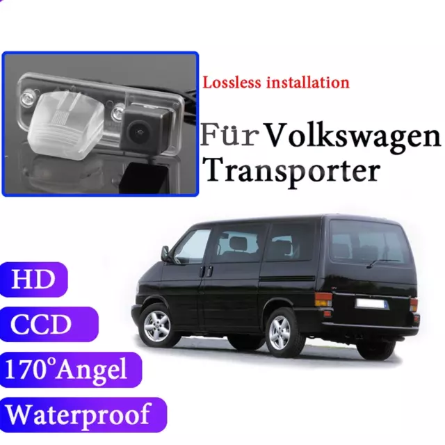 12V Rückfahrkamera HD Einparkhilfe 8 LED Für VW T4 Multivan Transporter 170°