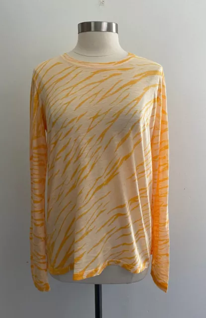 Proenza Schouler Long Sleeve Light Weight Orange Top sz Large New NWT