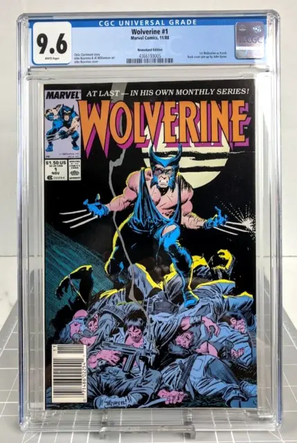 Wolverine #1 CGC 9.6 WP! - 1988 -Newsstand!  1st Appearance as Patch!