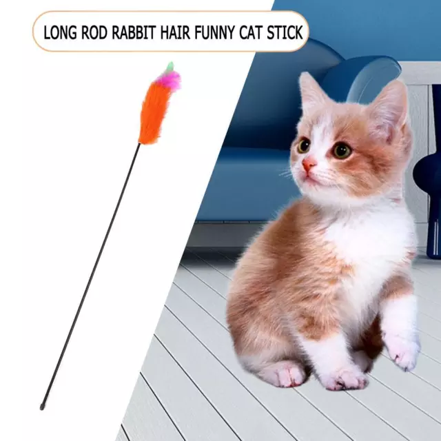 fr Feather Toys Kitten Funny Rod Wand Toys Cat Interactive Stick Pet Supplies