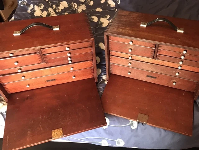 A Pair Of  Union Engineers Toolmakers Jewellers Cabinet Tool Chest