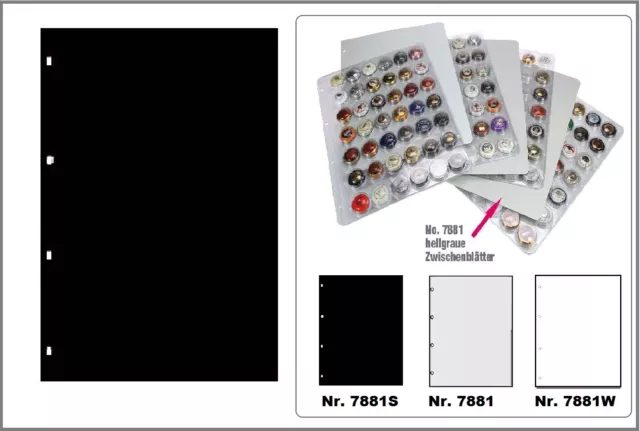 5 SAFE 7881-S Schwarze Zwischenblätter ZWL A4 für 7767 Kronkorken-Hüllen