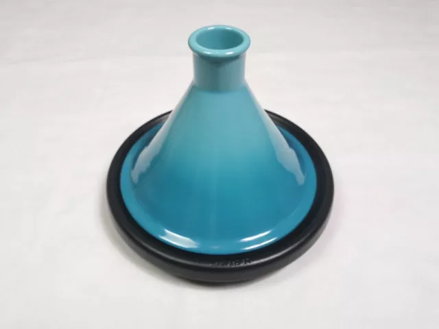 LE CREUSET TAGINE CARIBE Azul Hierro Fundido Gres RETIRADO RARO 31 cm