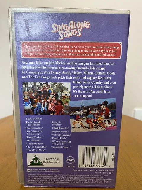 DISNEY S SING ALONG SONGS Camping At Walt Disney World 1994 Cassette 