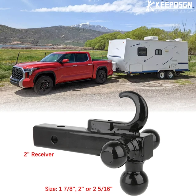 FOR TOYOTA TUNDRA 2" Receiver Trailer Hitch Tow Tri 3 Ball Mount