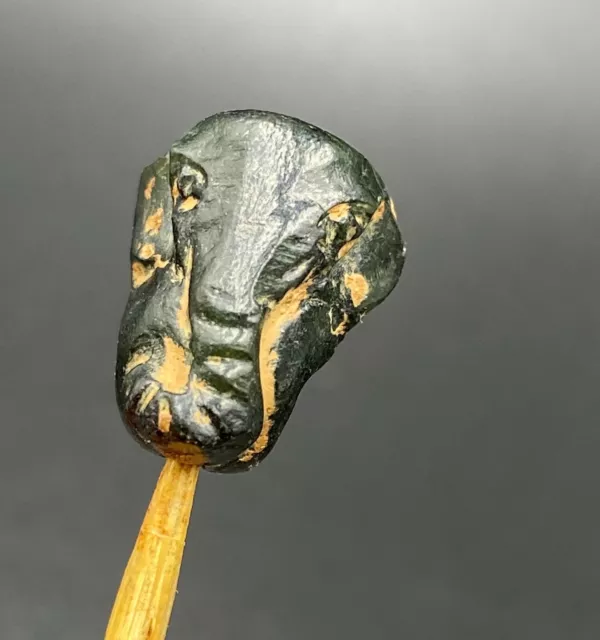 Ancient South East Asian Burmese Pagan Dynasty Antiquities Glass Amulet Old Bead