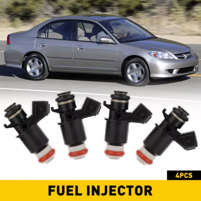 4 Fuel Injectors EX For Honda Civic 1.7L DX HX LX 2001 2002 2003 2004 2005