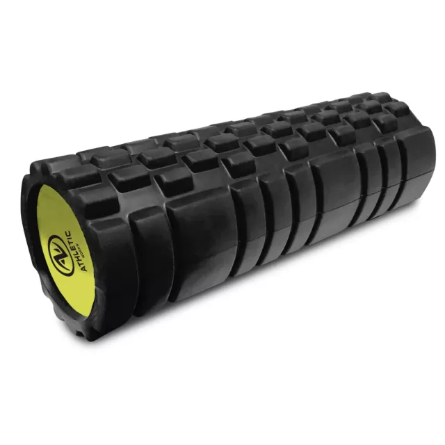 Athletic Works  Hollow Core Foam Roller, Deep Tissue Massage Roller, Black